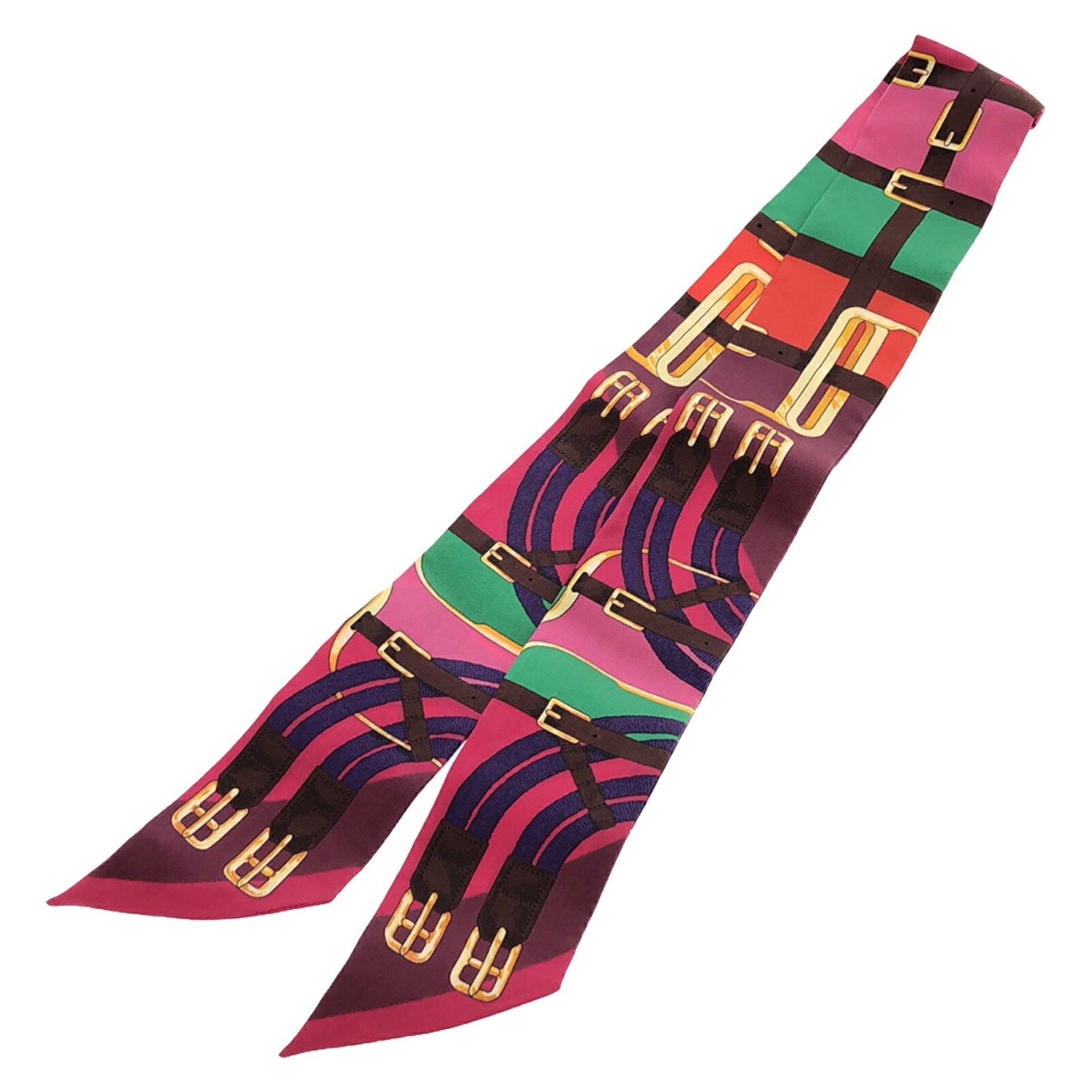 Hermes HERMES Scarf Muffler/Scarf Silk Men's Women's Pink