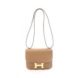 Hermes HERMES Constance Craft Shoulder Bag Chevre Ladies Brown