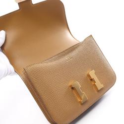 Hermes HERMES Constance Craft Shoulder Bag Chevre Ladies Brown