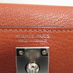 Hermes HERMES Kelly 2 MINI Cuivre Handbag Bag Leather Chevre Women's Brown 083851CK