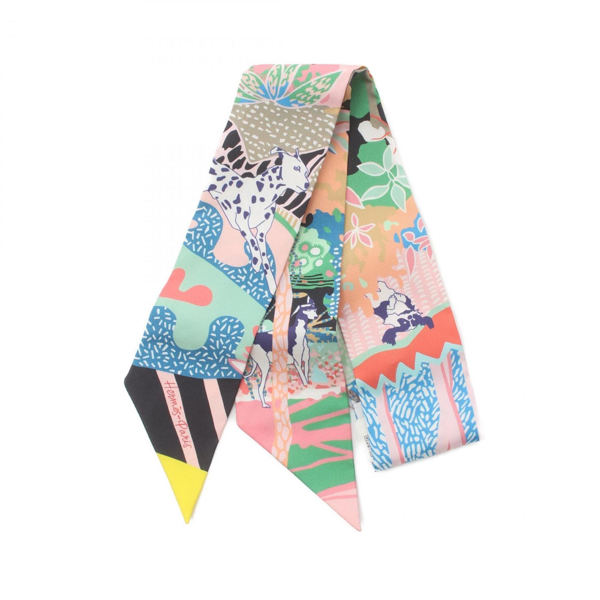 Hermes HERMES Twilly EN LIBERTE Scarf Silk Women's Multicolor