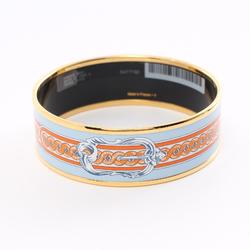 Hermes GM enamel bracelet GP (gold plated) cloisonne ladies blue multicolor