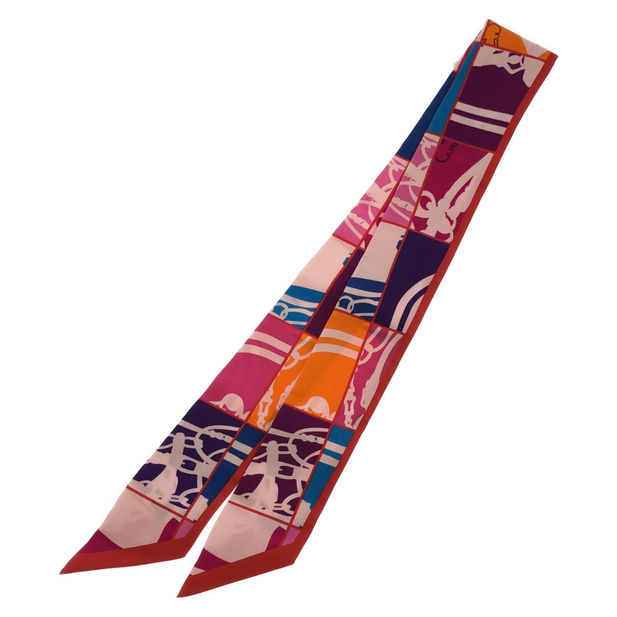 Hermes HERMES Scarf Muffler/Scarf Silk Men's Women's Red