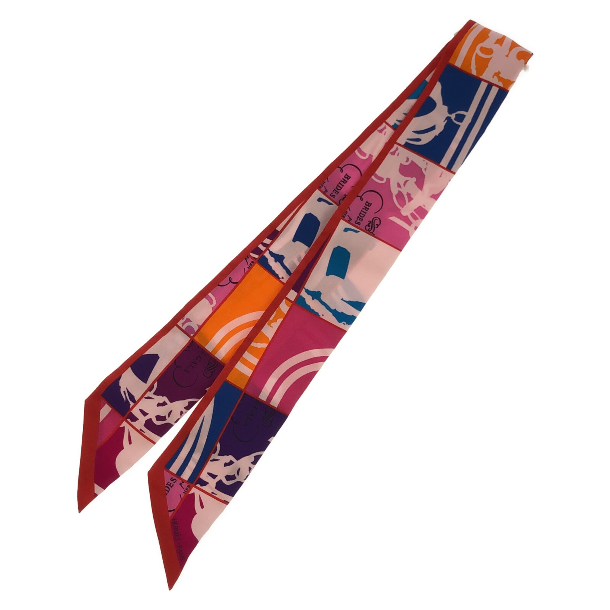 Hermes HERMES Scarf Muffler/Scarf Silk Men's Women's Red