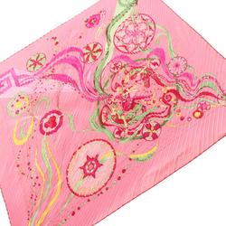 Hermes HERMES Carré Presé La Danse du Cosmos Scarf Silk Women's Pink Multicolor