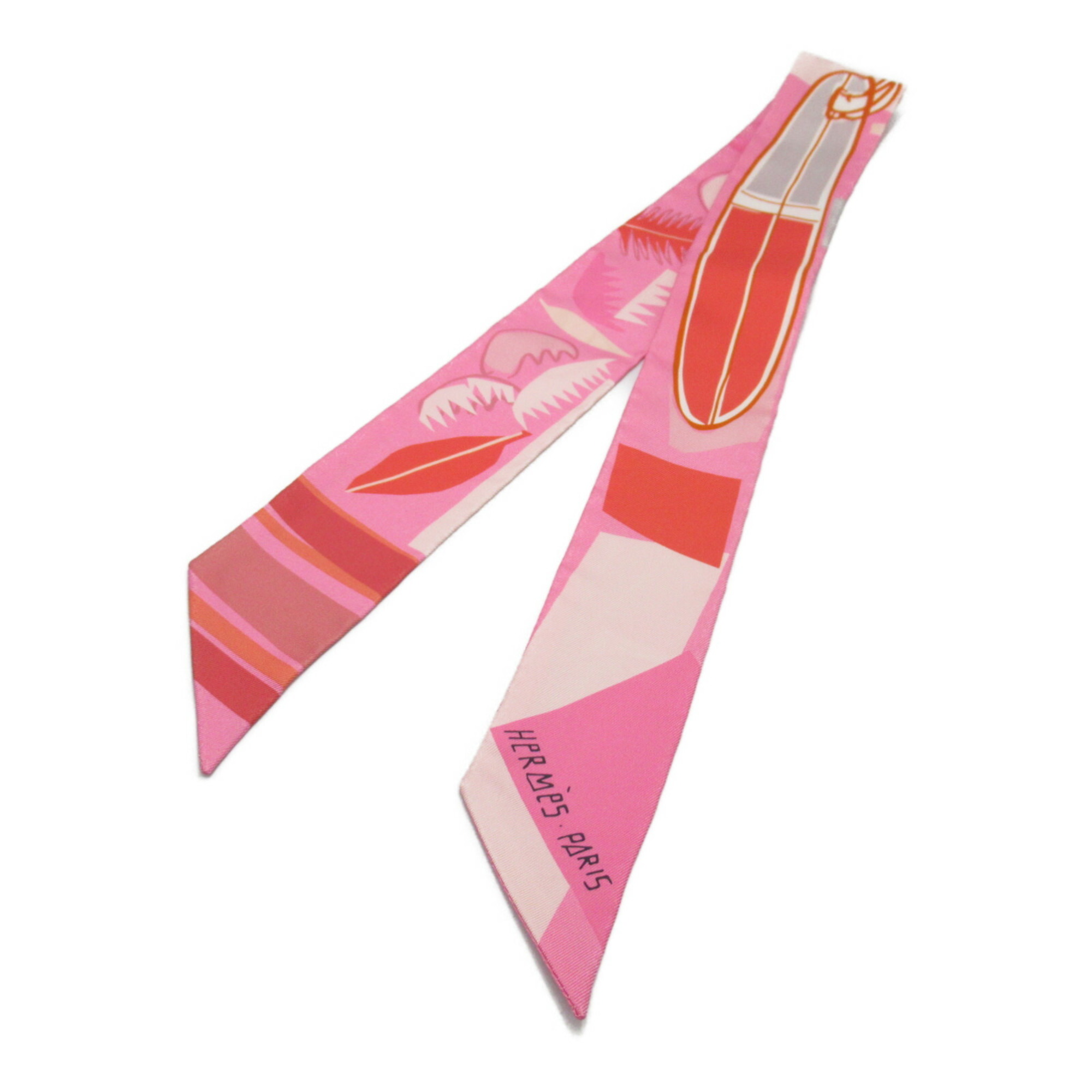 Hermes Twilly Scarf Silk Women's Pink