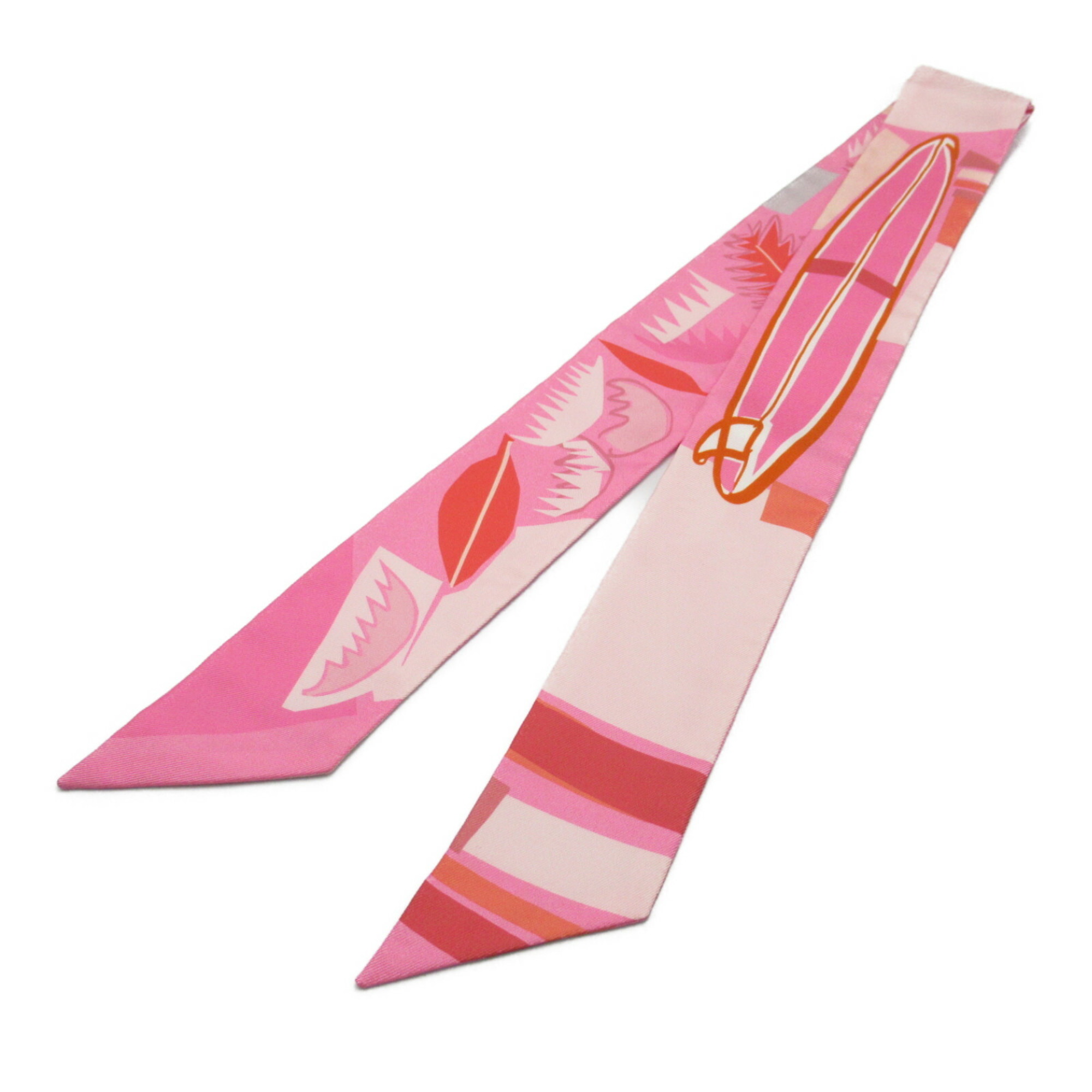 Hermes Twilly Scarf Silk Women's Pink