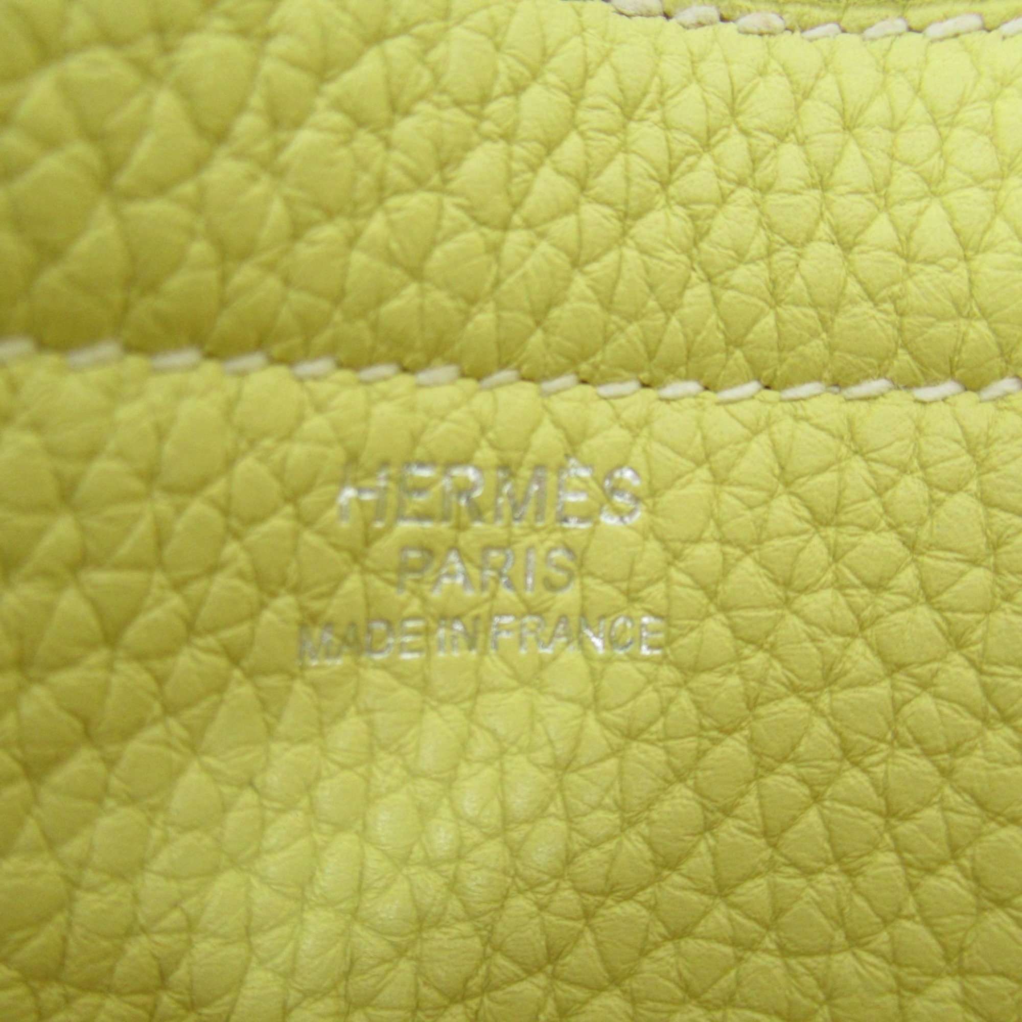 Hermes HERMES Cabas Serie 31 Jaune Poussin Shoulder Bag Leather Taurillon Clemence Women's Yellow