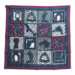 Hermes HERMES Scarf Muffler/Scarf Cotton Women's Blue