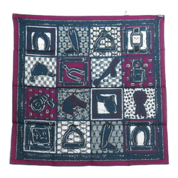 Hermes HERMES Scarf Muffler/Scarf Cotton Women's Blue