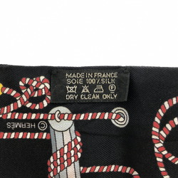 Hermes HERMES Scarf Muffler/Scarf Silk Men's Women's Black