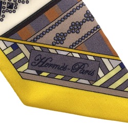 Hermes HERMES Scarf Muffler/Scarf Silk Men's Women's Yellow