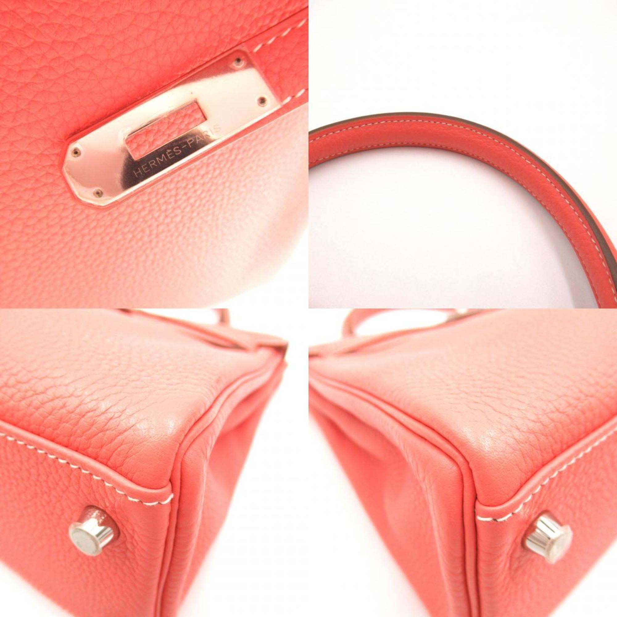 Hermes Kelly 32 Handbag Bag Calfskin (Cowhide) Taurillon Clemence Women's Pink