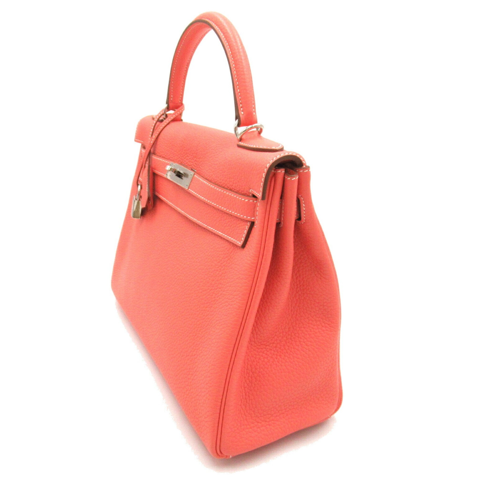 Hermes Kelly 32 Handbag Bag Calfskin (Cowhide) Taurillon Clemence Women's Pink