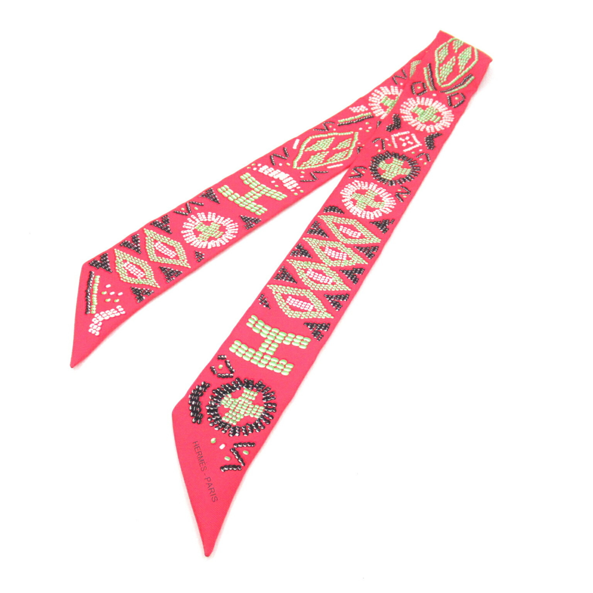 Hermes Twilly Scarf Silk Women's Pink