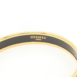 Hermes HERMES Emaille PM Bangle GP (Gold Plated) Cloisonne Women's Gold Red Multicolor