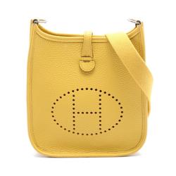 Hermes HERMES Evelyn TPM Sun Shoulder Bag Taurillon Clemence Women's Yellow