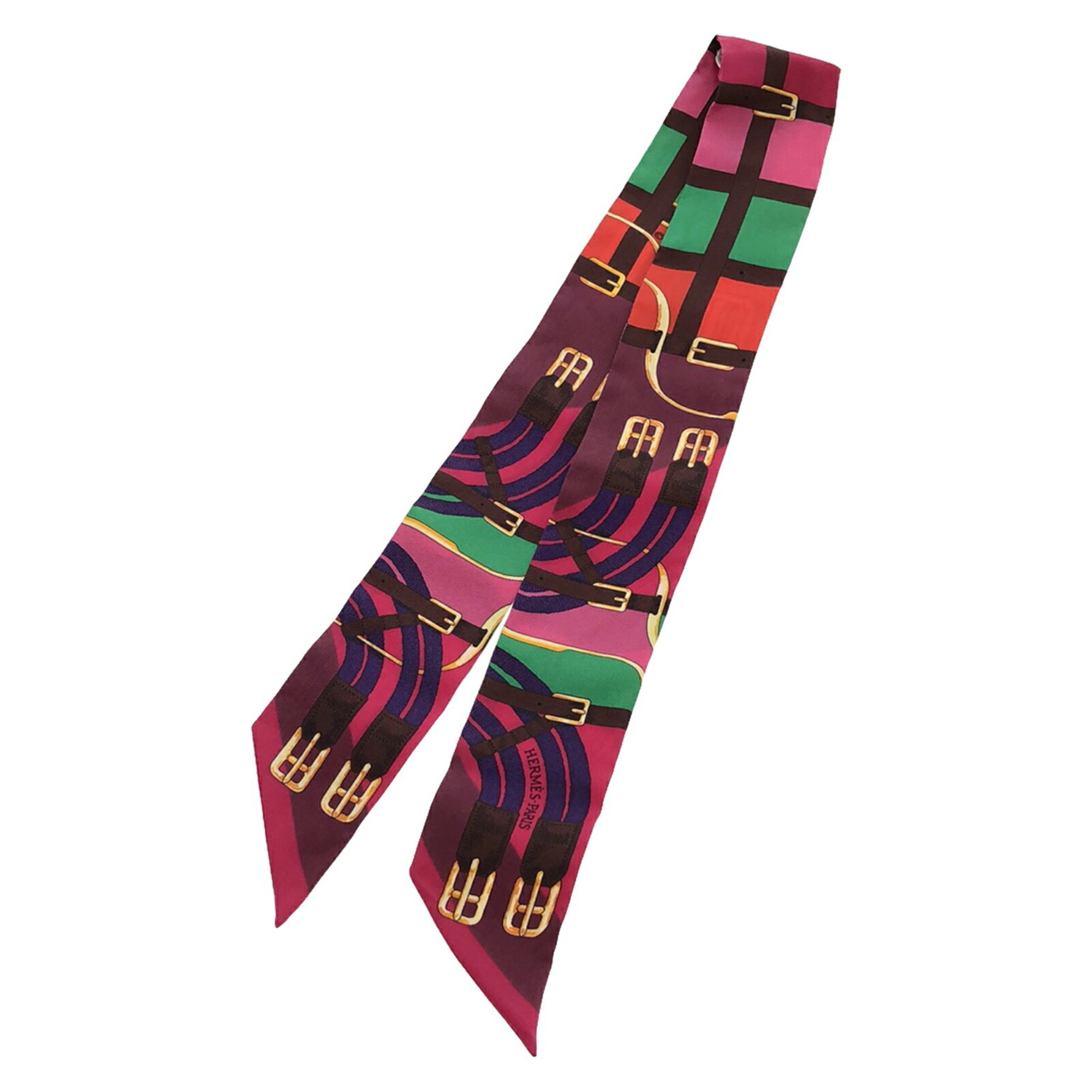 Hermes HERMES Scarf Muffler/Scarf Silk Men's Women's Pink