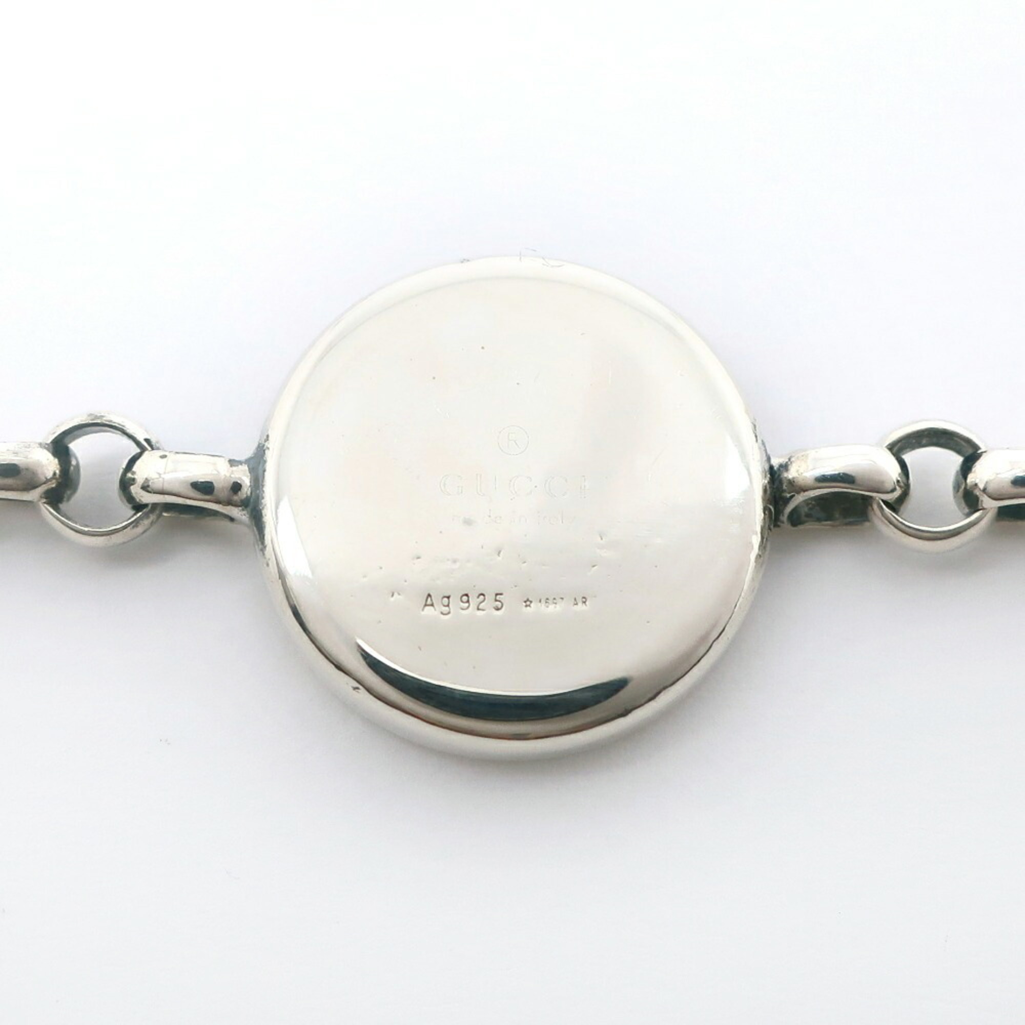 GUCCI Plate Bracelet Silver 925 Approx. 11.2g Unisex