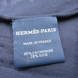 HERMES Scarf Cashmere Men's Women's Navy