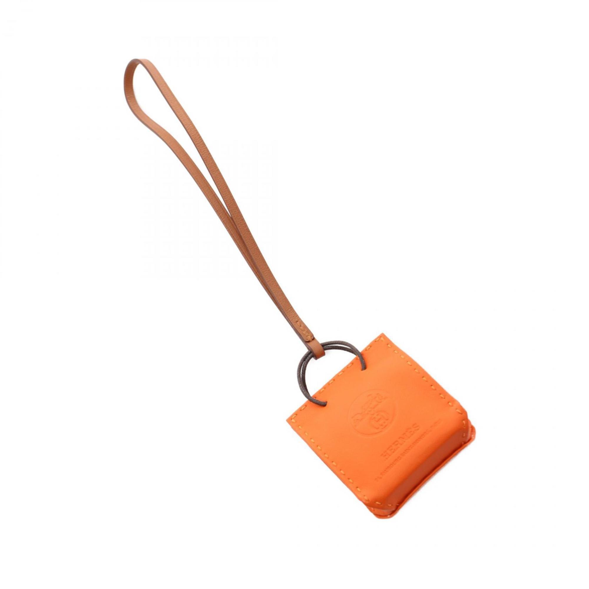 Hermes HERMES Sac Orange Charm Anjou Milo Veau Swift Women's