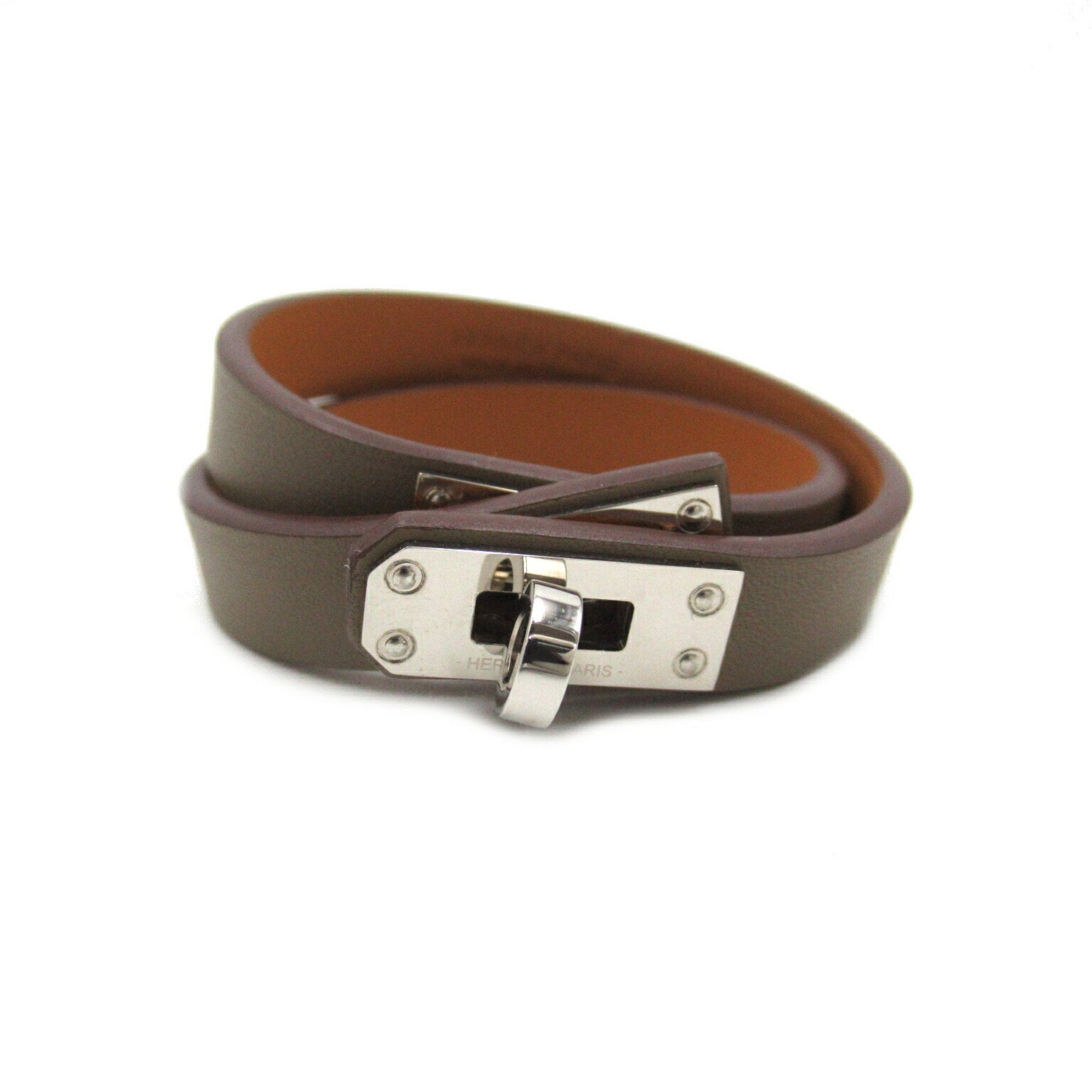 Hermes Kelly Bracelet Leather Swift Women's Grey