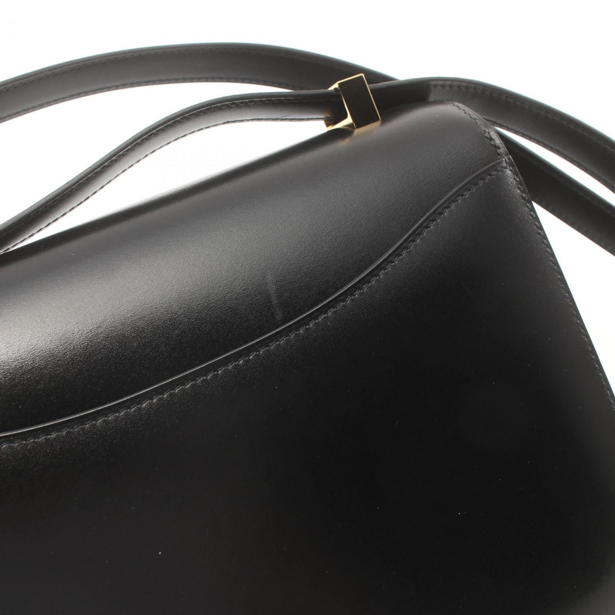 Hermes HERMES Constance 24 Shoulder Bag Exotic Leather Box Calf Women's Black