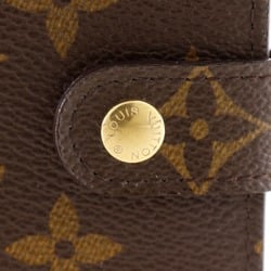 Louis Vuitton Agenda PM Notebook Cover R20005 Monogram Canvas 2005 Brown CA0015 Snap Button Unisex