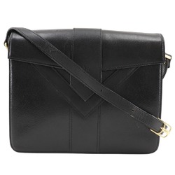 Yves Saint Laurent YVES SAINT LAURENT Y-stitch shoulder bag calf black A5 type women's