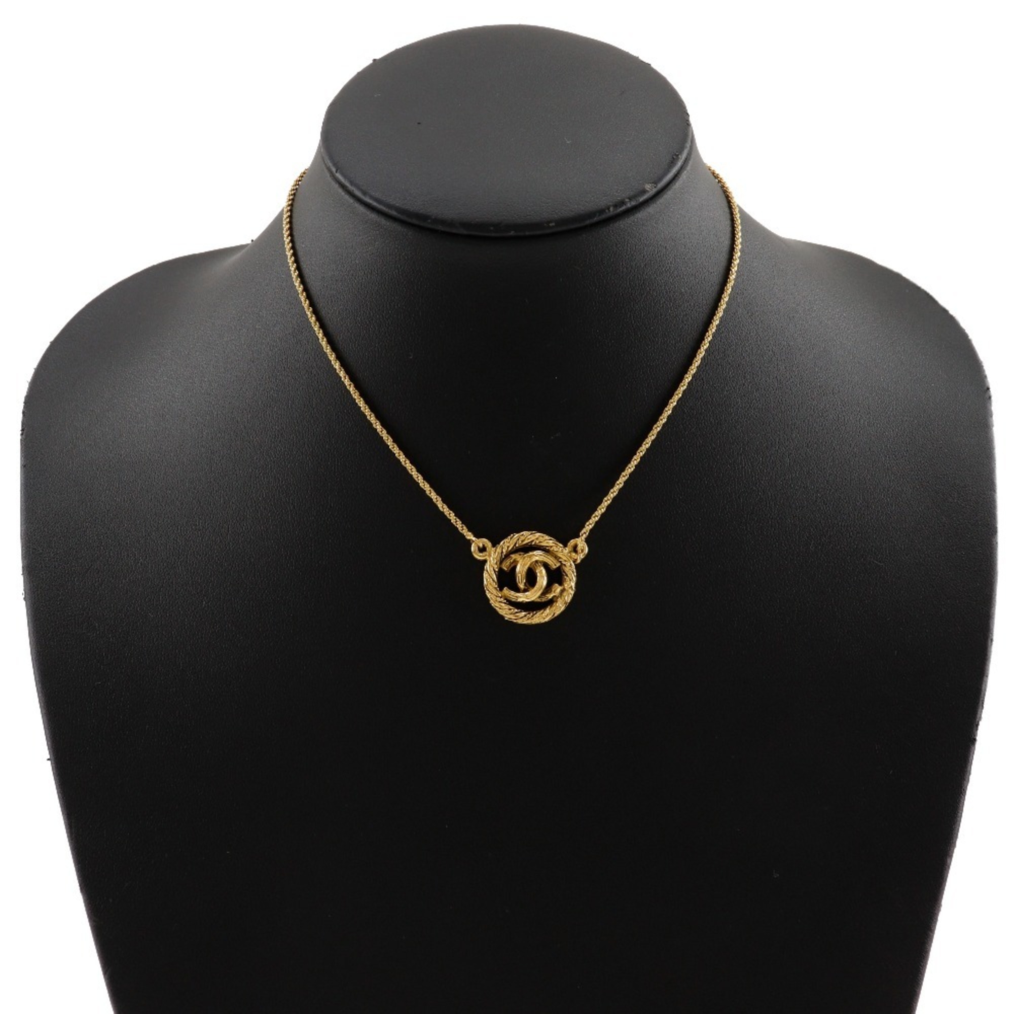 Chanel CHANEL Coco Mark Necklace Gold Plated Approx. 7.5g COCO Women's