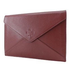 Berluti Clutch Bag Calf Bordeaux A5 Snap Button Men's