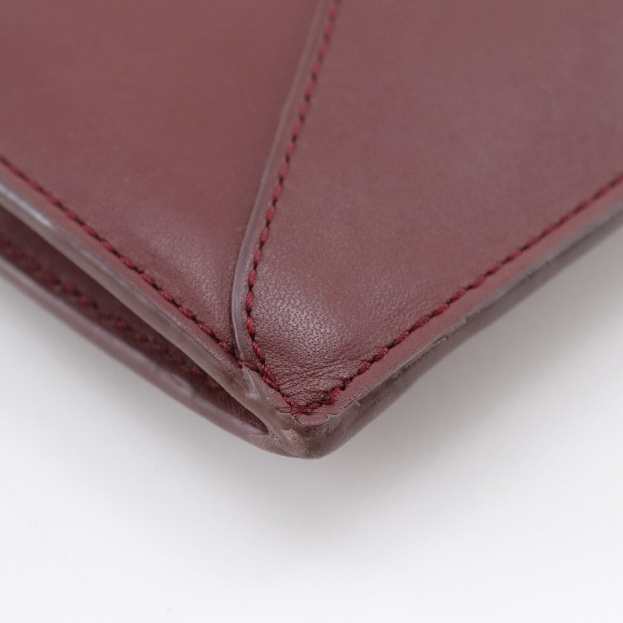 Berluti Clutch Bag Calf Bordeaux A5 Snap Button Men's