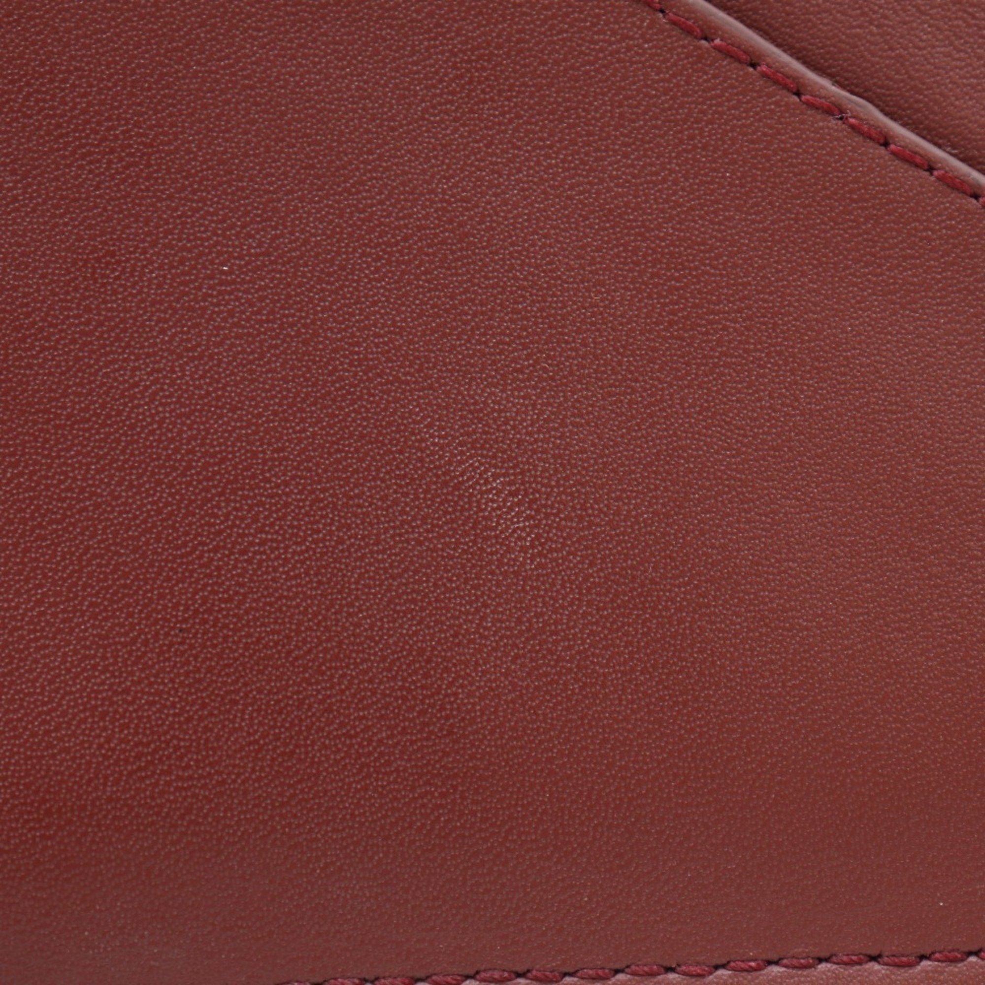 Berluti Clutch Bag Calf Bordeaux A5 Snap Button Men's