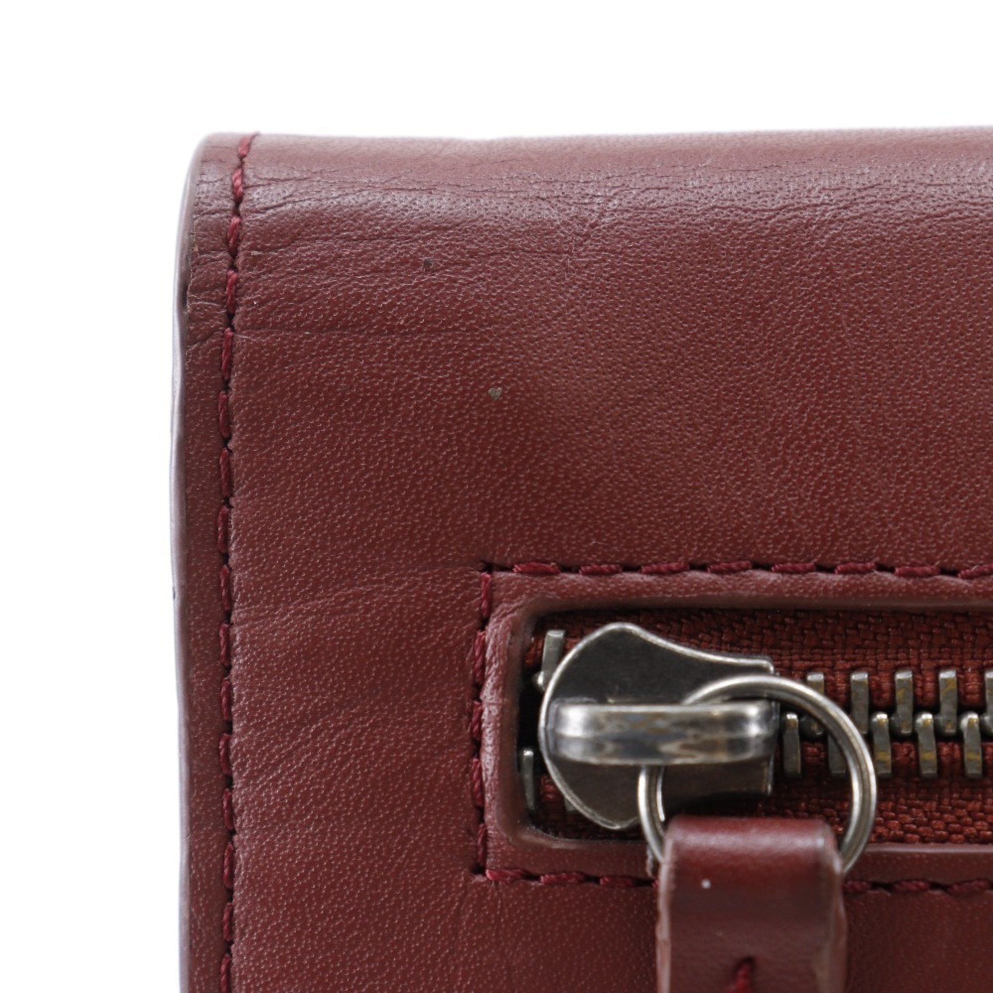 Berluti Clutch Bag Calf Bordeaux A5 Snap Button Men's