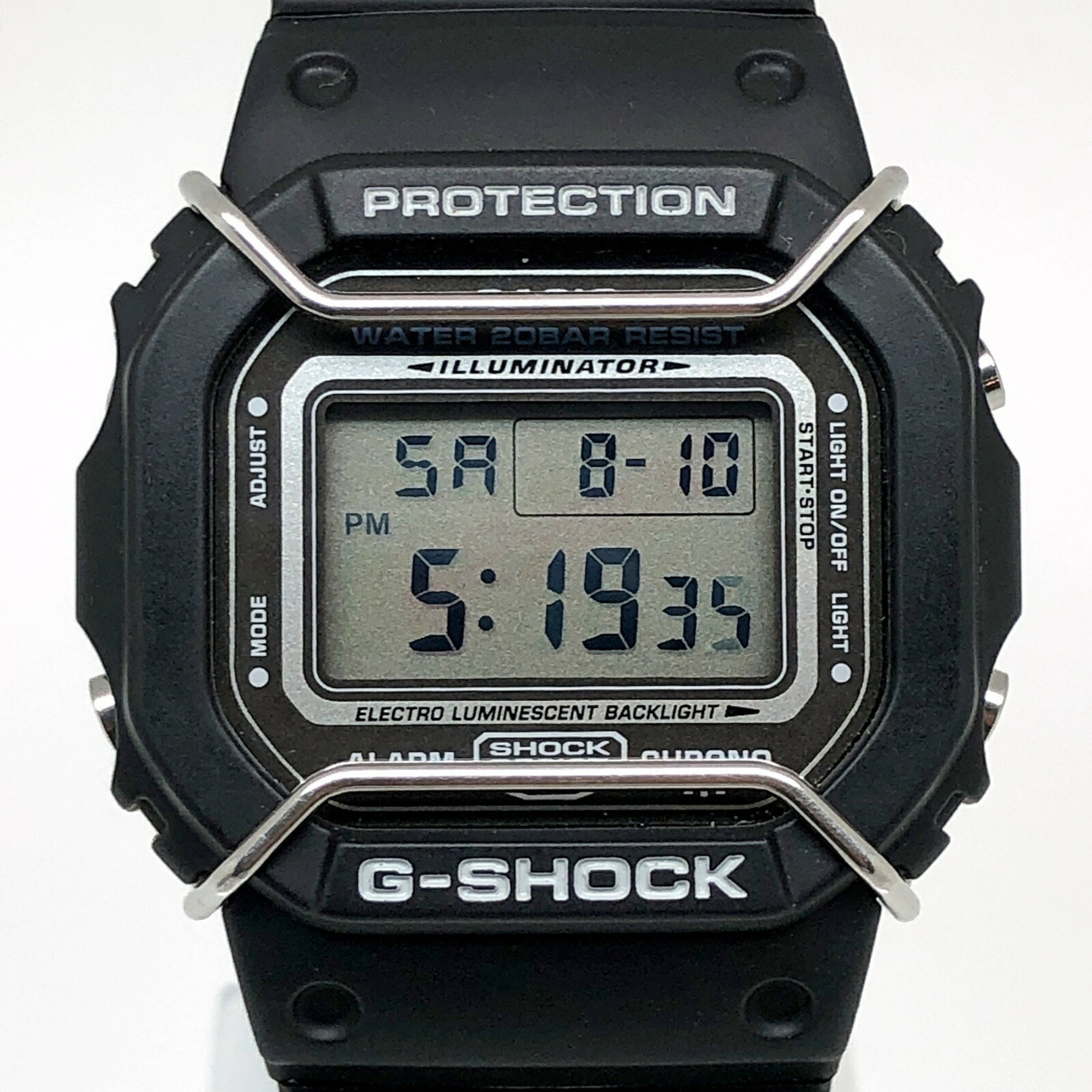 G-SHOCK CASIO Watch DW-5600RR-1 G’MIX Rock 'n' Roll G Mix and Electric Guitar EL Black Metal Protector Released July 2002 Mikunigaoka Store