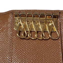 BVLGARI Bulgari Classico 6-key case, leather, for men and women, brown, accessories, Kaizuka store