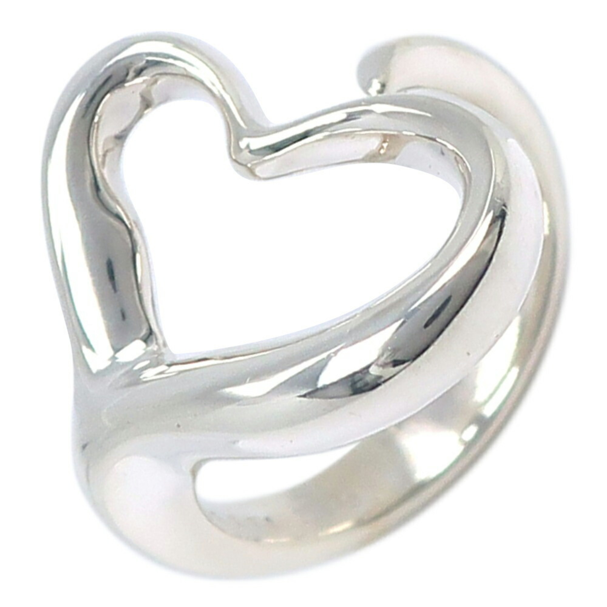 Tiffany TIFFANY&Co. Heart size 7.5 ring Elsa Peretti Silver 925 Approx. 5.4g Open heart Ladies