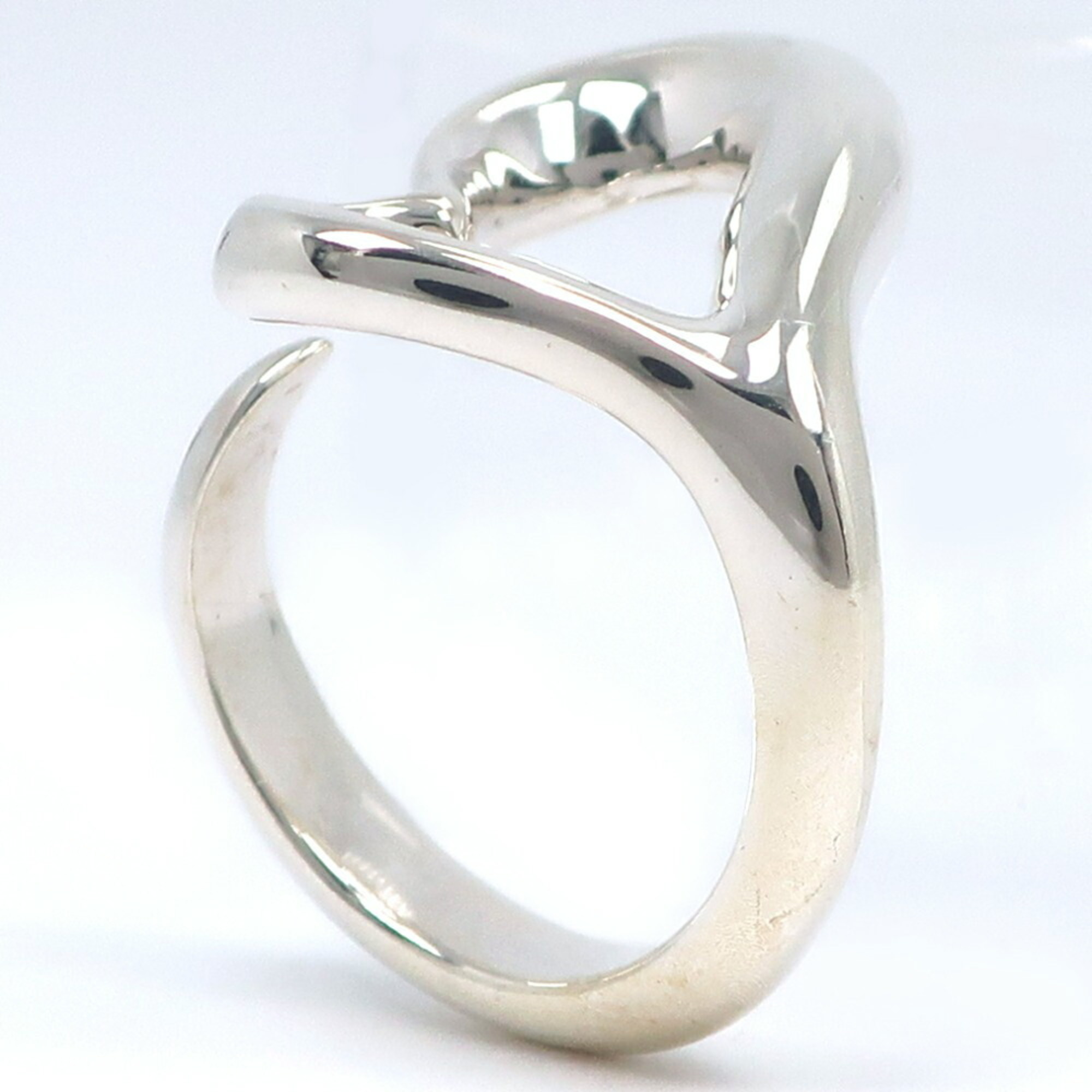 Tiffany TIFFANY&Co. Heart size 7.5 ring Elsa Peretti Silver 925 Approx. 5.4g Open heart Ladies