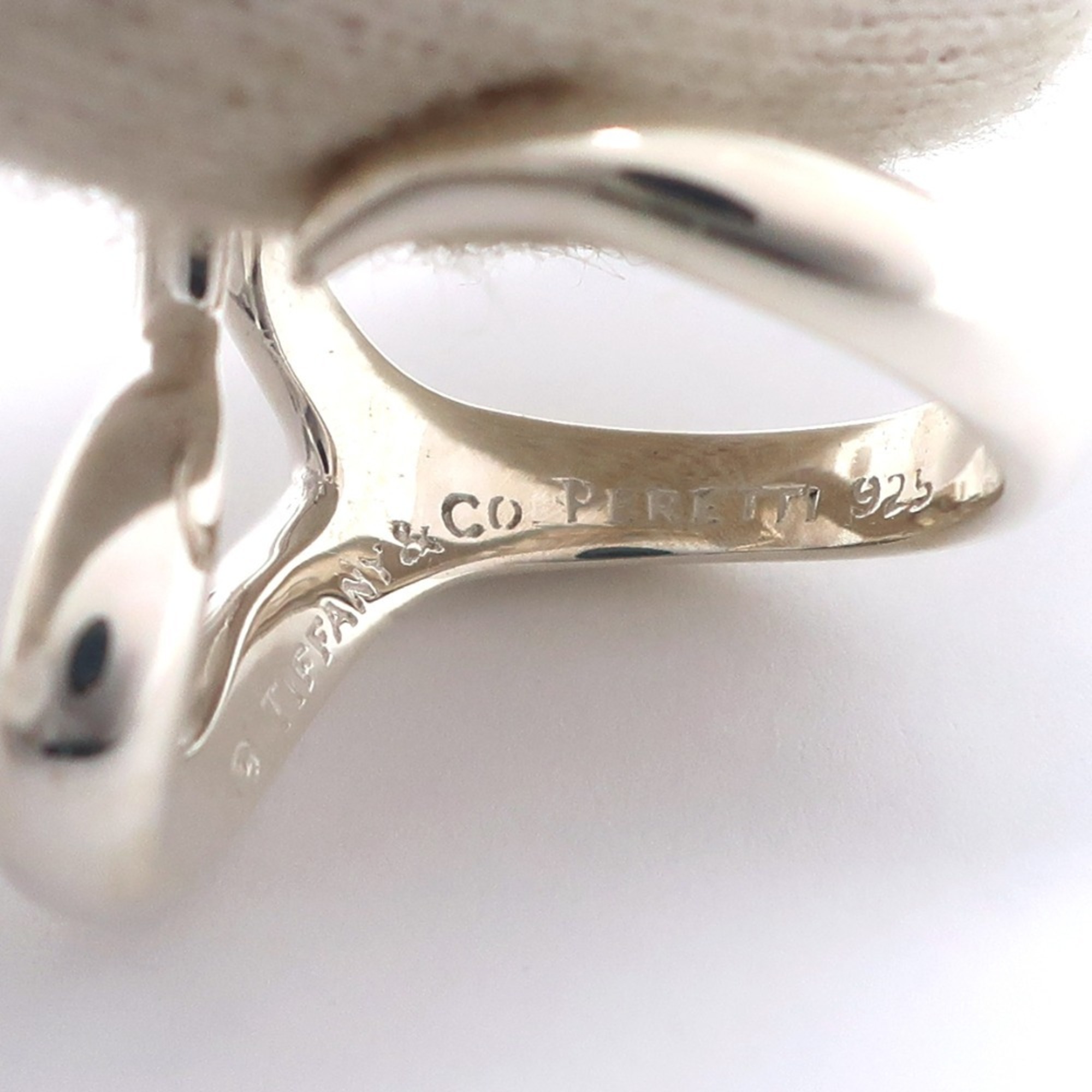 Tiffany TIFFANY&Co. Heart size 7.5 ring Elsa Peretti Silver 925 Approx. 5.4g Open heart Ladies