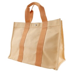 Hermes HERMES Bora GM Tote Bag Canvas Orange Snap Button Women's