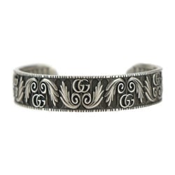 GUCCI Gucci C Bangle GG Marmont - Size 18 Ag925 Silver Cuff Bracelet