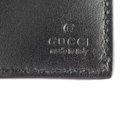 GUCCI GG Embossed Money Clip Bi-fold Wallet 676656 Leather Black Billfold