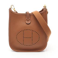 Hermes HERMES Evelyn TPM Shoulder Bag Taurillon Clemence Women's Brown