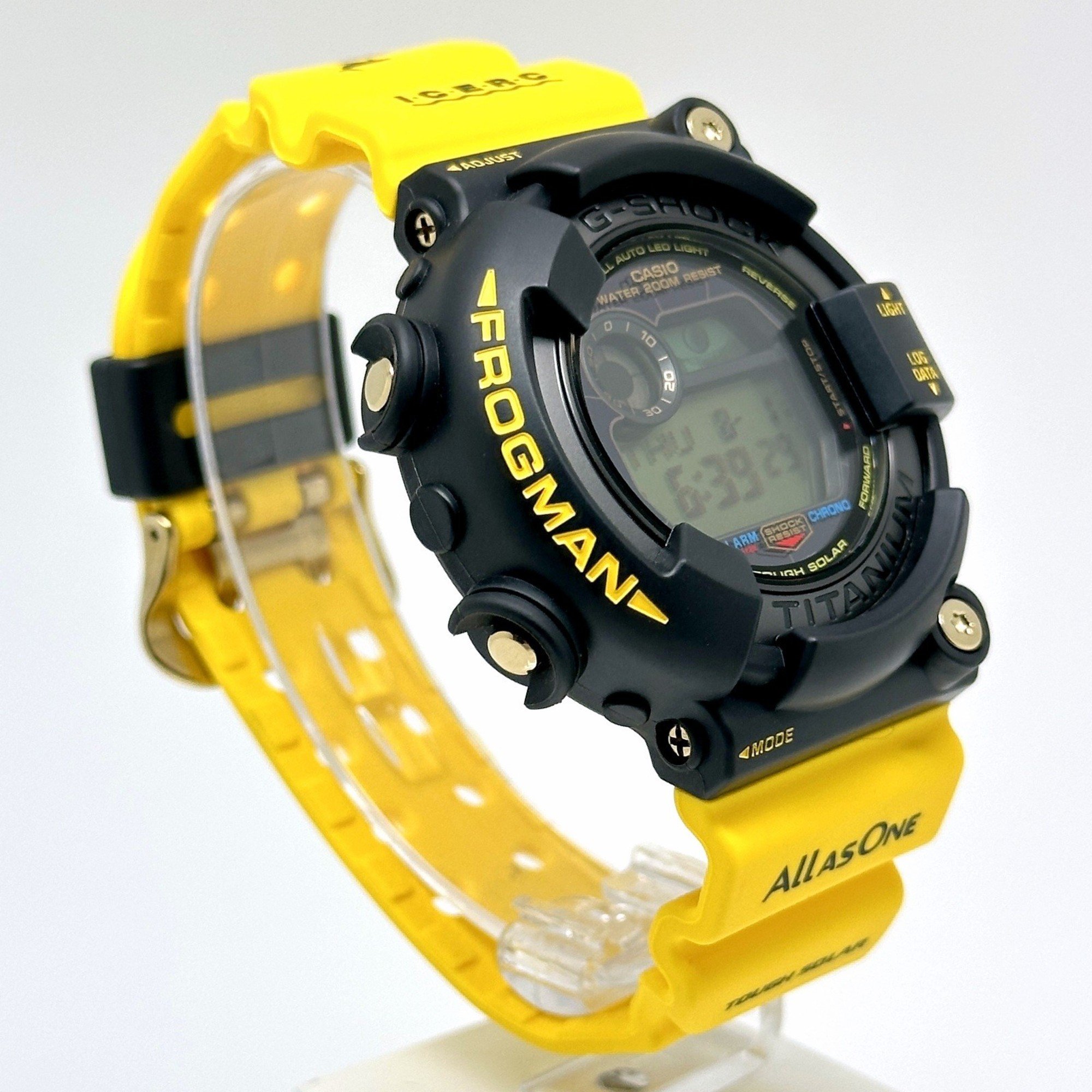 G-SHOCK CASIO Watch GW-8200K-9 FROGMAN Irukuji 2023 Tough Solar Frogman Isearch Japan Iruka Whale Love The Sea And Earth Black x Yellow Mikunigaoka Store