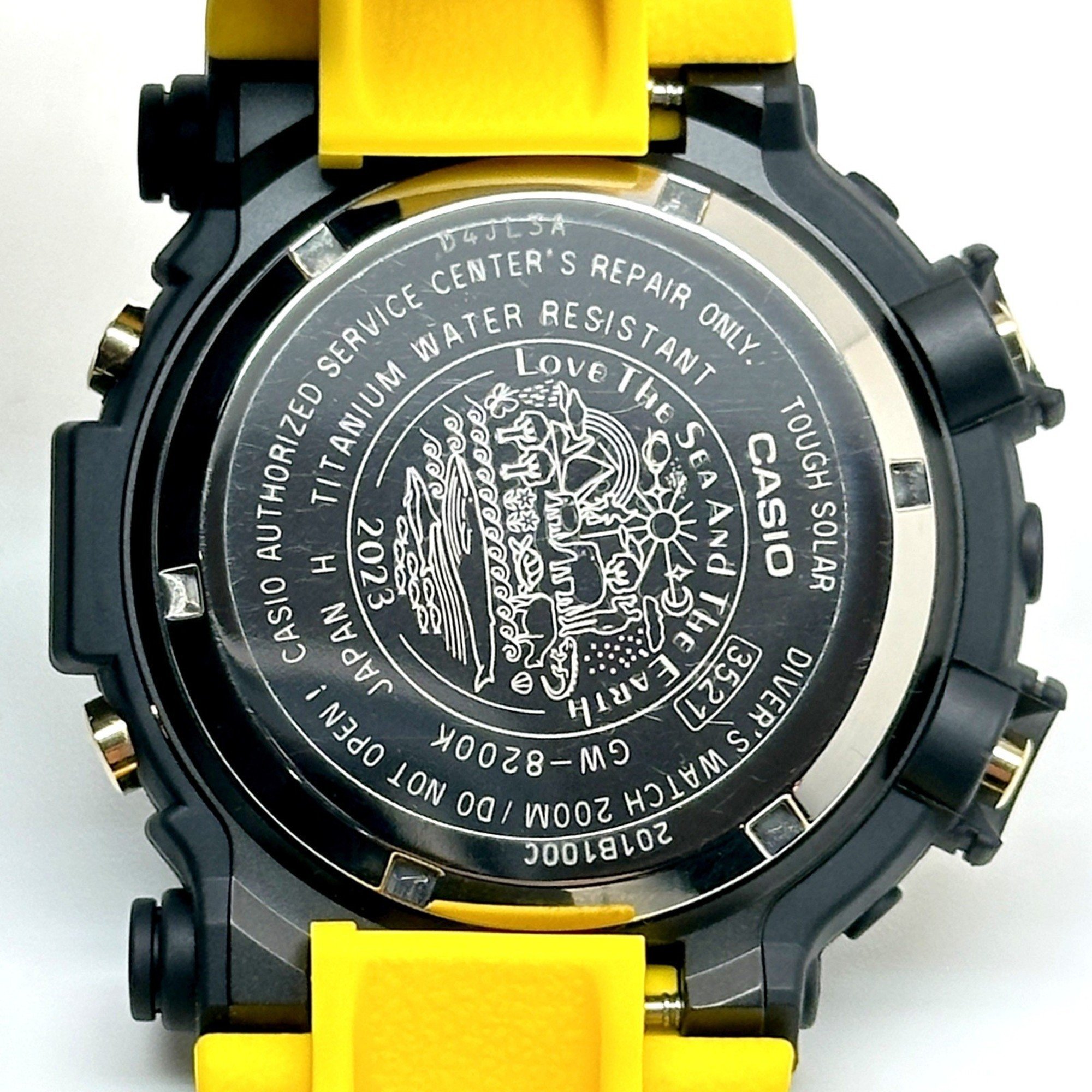 G-SHOCK CASIO Watch GW-8200K-9 FROGMAN Irukuji 2023 Tough Solar Frogman Isearch Japan Iruka Whale Love The Sea And Earth Black x Yellow Mikunigaoka Store