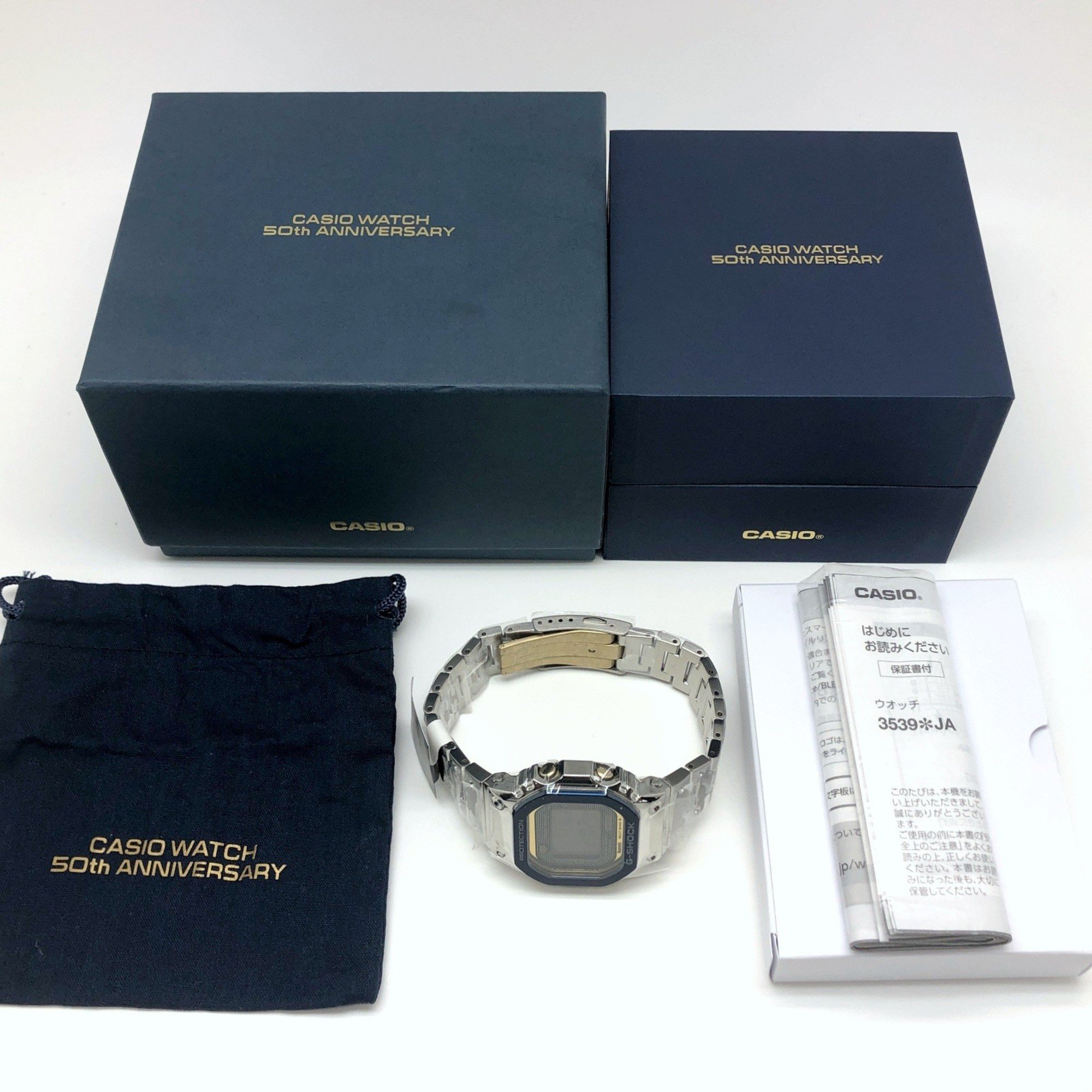 G-SHOCK CASIO Watch GMW-B5000SS-2 50th Anniversary Model Full Metal Blue IP Radio Solar LED Light Mobile Link Bluetooth WATCH 50TH ANNIVERSARY Mikunigaoka Store