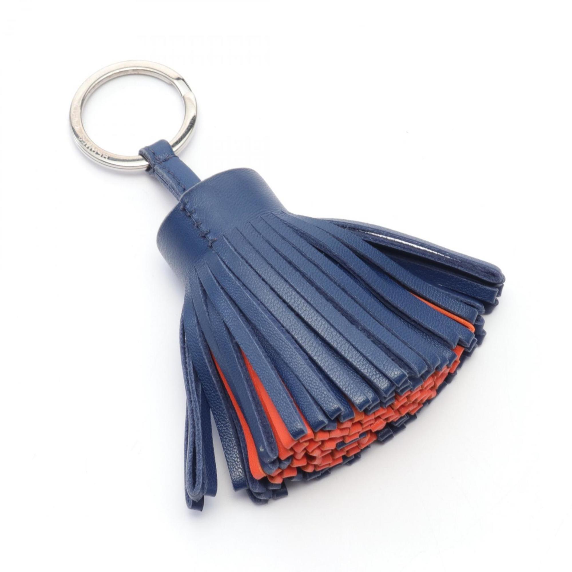 HERMES Carmen Bleu de Plus Sanguine Charm Anjou Milo Women's Navy Red