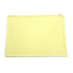 Hermes HERMES H Tissage Pouch Bag Canvas Men's Women's Yellow Citron