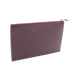 Hermes HERMES Claris GM Rouge H Wallet/Coin Case Wallet Chevre Women's Bordeaux