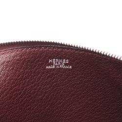 Hermes HERMES Claris GM Rouge H Wallet/Coin Case Wallet Chevre Women's Bordeaux